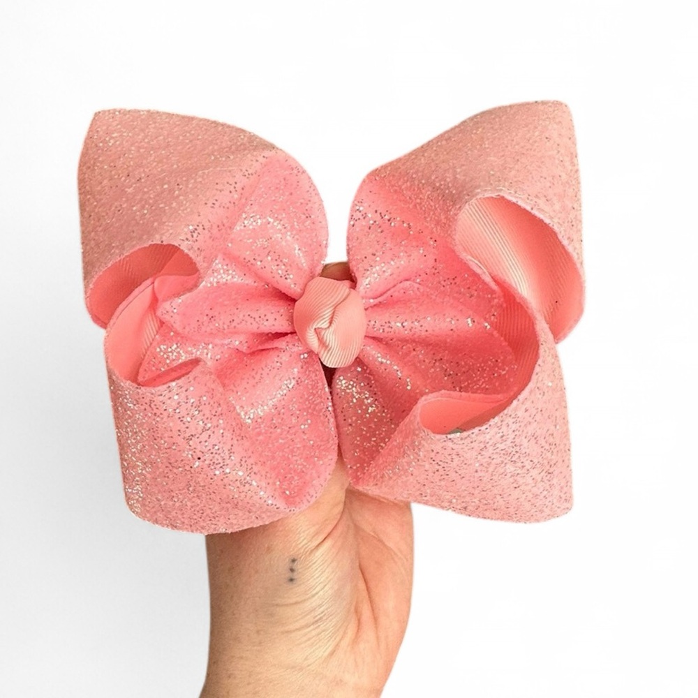 pick glitter smocked bow